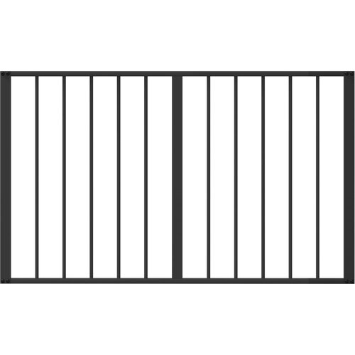  Vrata za pse 6 pcs Crna 100 x 60 cm Cinkani čelik Slike