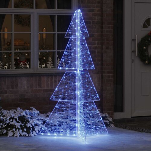  Božićno drvce s 240 LED svjetlima Plava 180 cm Akril Cene