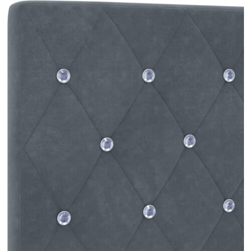  LED glava kreveta S LED lampica Dijamantni s uzglavljem Tamno siva 80 cm Bar&amp;scaron;un Slike