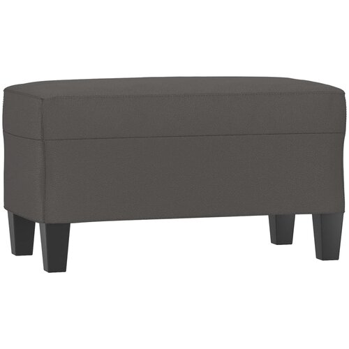  Klupa siva 70 x 35 x 41 cm od umjetne kože Slike