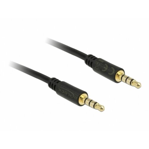 Delock kabel AVDIO 3,5M-3,5M 4pin 2m črn 83436 Cene