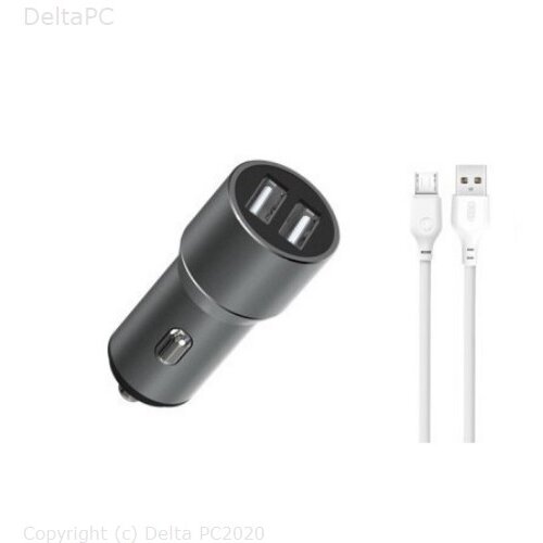 XO TZ09 Car charger + Micro USB Cable 1m Slike