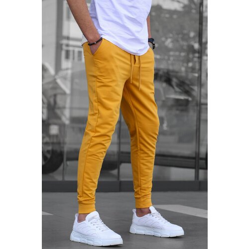 Madmext Yellow Men's Tracksuits with Elastic Legs 4821 Slike