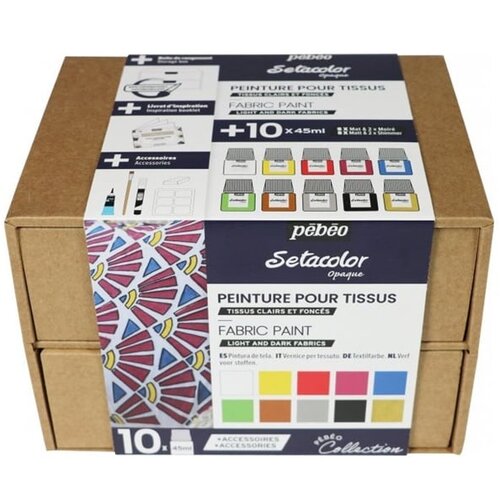  Set Pebeo boja za svjetli i tamni tekstil Setacolor Opaque - 10x45 ml KORISTI SE Cijene
