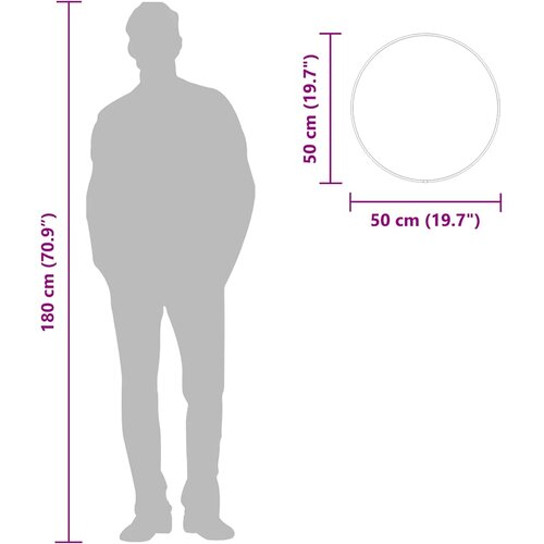  Zidno ogledalo zlatno &amp;Oslash; 50 cm okruglo Slike