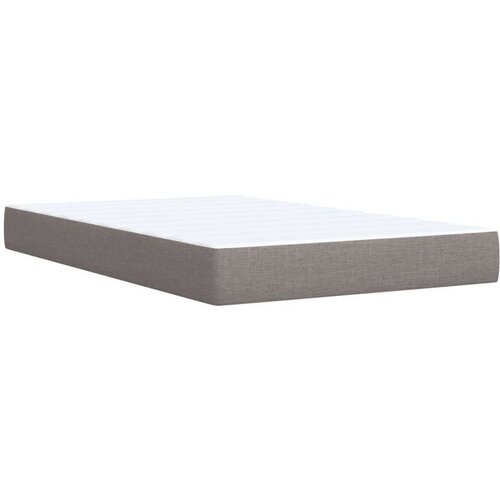 VidaXL Krevet s oprugama i madracem smeđesivi 120 x 190 cm od tkanine Slike
