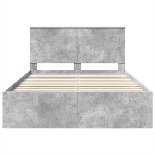  Okvir za krevet Beton 140 x 200 cm Čvrsto borovo drvo Slike