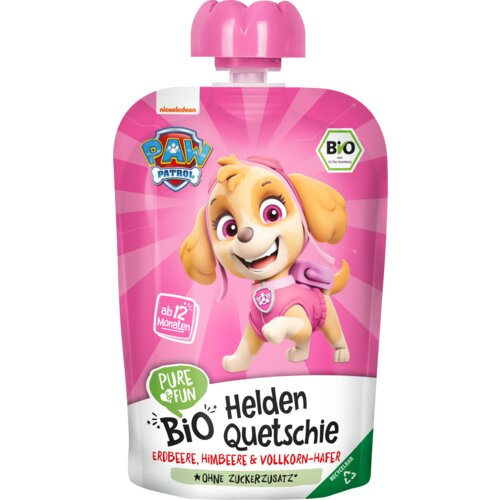 Pure &amp;amp; Fun PAW Patrol - Bio Hero Quetschie - Skye - 100 g Slike