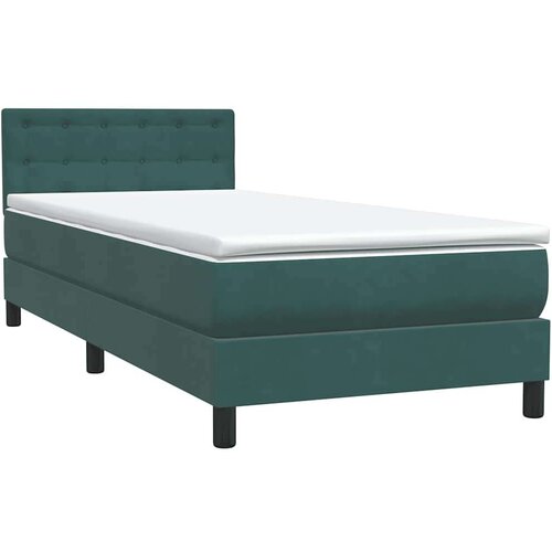  Box Spring krevet s madracem tamnozeleni 80x220 cm bar&amp;scaron;un Slike