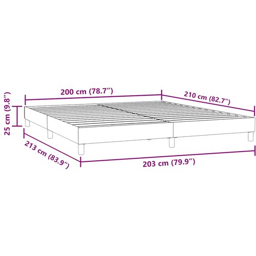 Box Spring krevet bez madracem tamnoplavi 200x210 cm bar&amp;scaron;un Slike