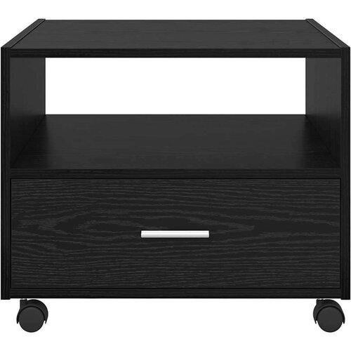 VidaXL Kava Stol Crni hrast 55 x 55 x 45 cm Konstruirano drvo Slike