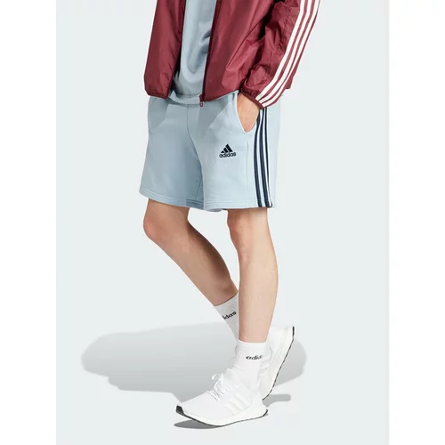 Adidas Športne kratke hlače Essentials French Terry 3-Stripes IS1340 Modra Regular Fit