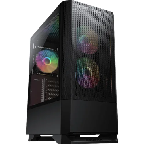 Cougar | MX430 Air RGB White | PC Case | Mid Tower / Air Vents Front Panel with ARGB strips / 3 x ARGB Fans / 4mm TG Left Panel