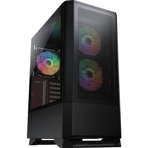 Cougar MX430 Air RGB-Black 3851C60.0001 Case MX430 Air RGB-Black/ Mid tower / 3 ARGB fans / 2 LED Strips/TG transparant side window - CGR-51C6B-AIR-RGB Cene
