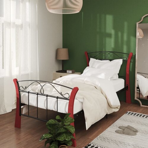 Furnova Posteljni okvir črn kovinski 90x200 cm, (21931646) Slike