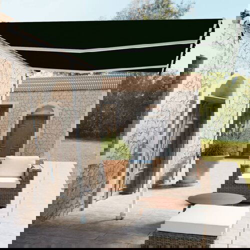 vidaXL prostostoječa avtomatska tenda 350x250 cm antracitna Cene