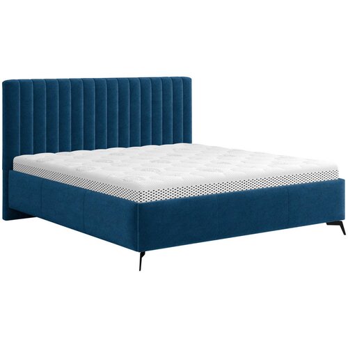 Hom`in OBLAZINJENA POSTELJA 180 cm x 200 cm , tekstil temno modra Slike