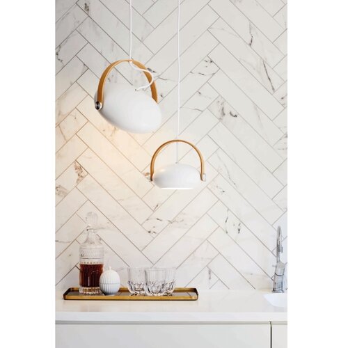 Halo Design 734337 - Visilica na sajli DC 1xE27/40W/230V prečnik 26 cm bela/hrast Slike