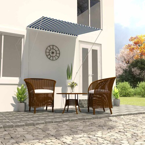 Tenda na uvlačenje 150 x 150 cm plavo-bijela Cene