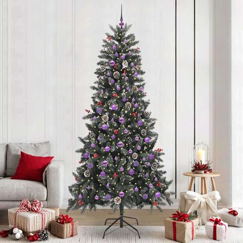 vidaXL Umjetno božićno drvce s stalakom Zelena 129,5 x 129,5 x 240 cm Cijene