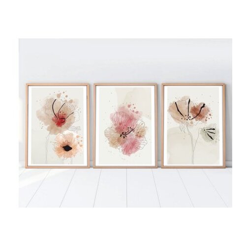 Wallity dekorativna slika Huhu205, 20x30cm, 3 dela Slike