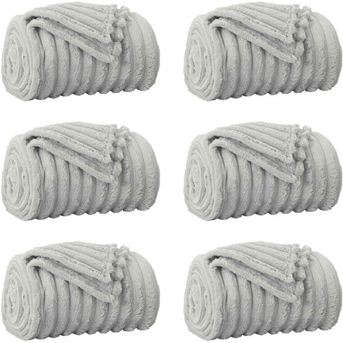  Pokrivači za bacanje 6 pcs Siva 240 x 220 cm Runo Slike