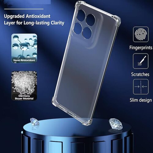 Techsuit Shockproof Clear Silicone prozirna maskica otporna na udarce za Motorola Moto G56 Slike