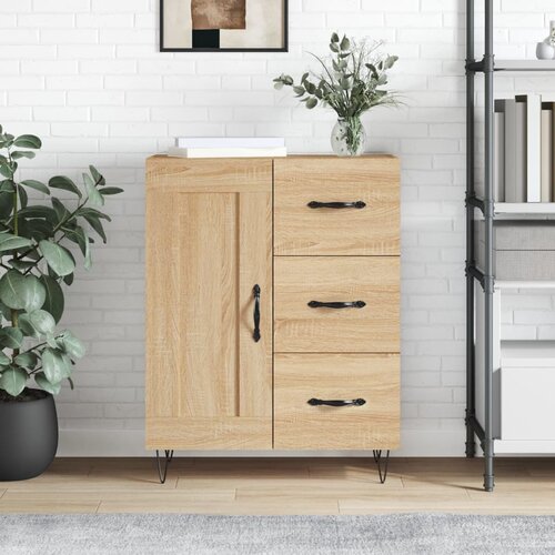 VidaXL Komoda sonoma hrast 69,5x34x90 cm inženirski les Slike
