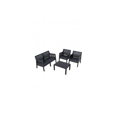 Hanah home ba&amp;scaron;tenski set lara mindersiz 2+1+1+S takim anthracite Slike