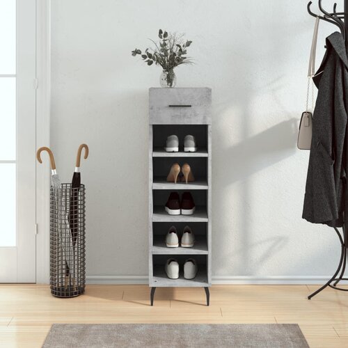 The Living Store Omarica za čevlje betonsko siva 30x35x105 cm inženirski les - Omarica Za Čevlje, (21430935) Cene