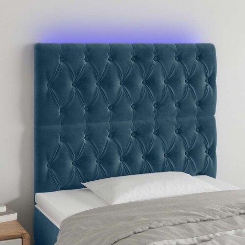  LED uzglavlje tamnoplavo 90x7x118/128 cm bar&scaron;unasto Cijene