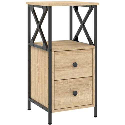 Maison Chic Nočna omarica - Nočna miza sonoma hrast 34x35,5x70 cm inženirski les, (21689761) Cene