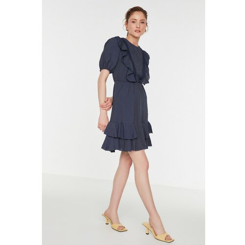 Trendyol Navy Blue Ruffle Dress Slike