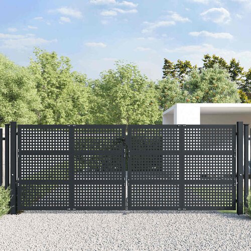  Vrtna vrata antracit 400x150 cm čelik Cene