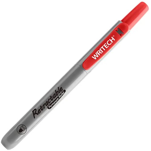 Writech Permanentni marker Retractable click, rdeč Cene