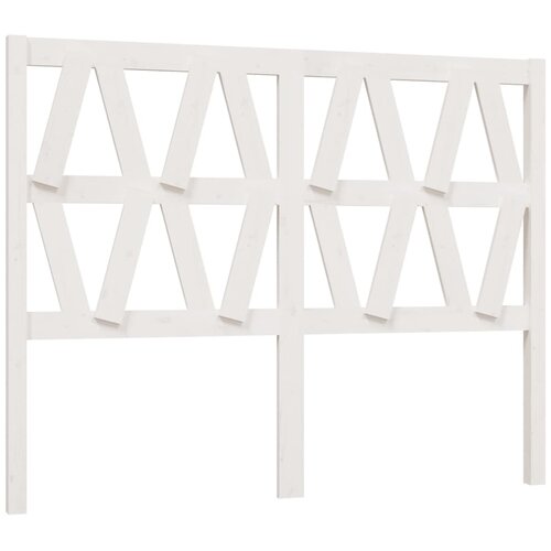 Maison Chic posteljno vzglavje - vzglavna omarica - nočna omarica belo 126x4x100 cm trdna borovina, (21706348) Cene