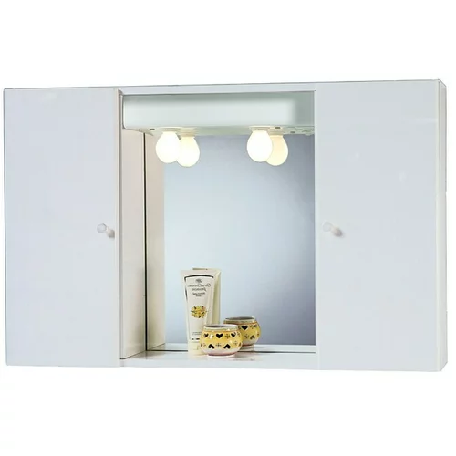  Kopalniška omarica z ogledalom Capri (83 x 58 x 15 cm, bela)