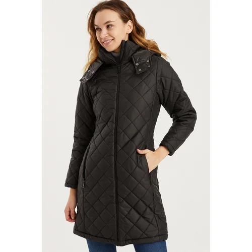 Dewberry Z6654 WOMEN'S COAT-BLACK