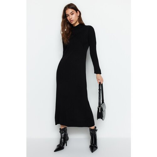 Trendyol Black Bolero Double Breasted Detailed Knitwear Dress Slike