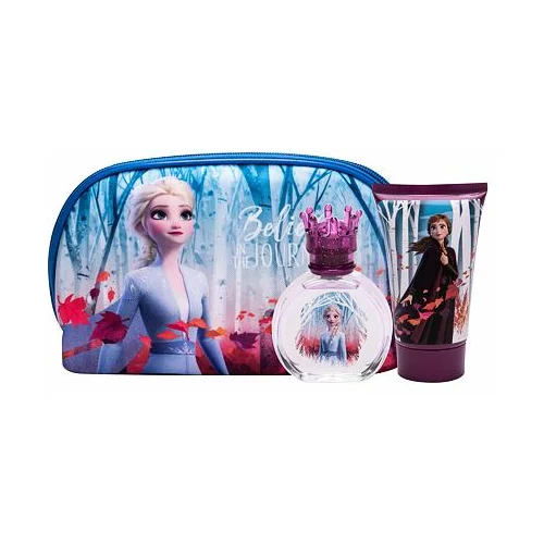 Disney Frozen II darilni set toaletna voda 50 ml + gel za prhanje 100 ml + kozmetična torbica za otroke