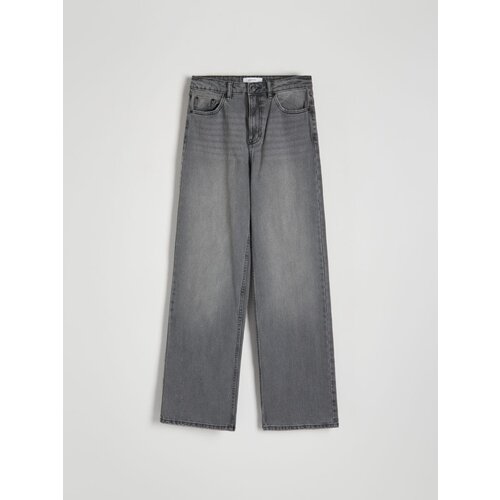 Reserved kavbojke wide leg - svetlo siva Cene