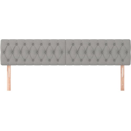  Uzglavlja svjetlosiva 180x7x78/88 cm od tkanine Slike