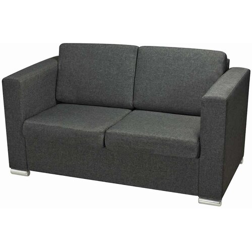  Trodijelni set sofa od tkanina tamnosivi Slike