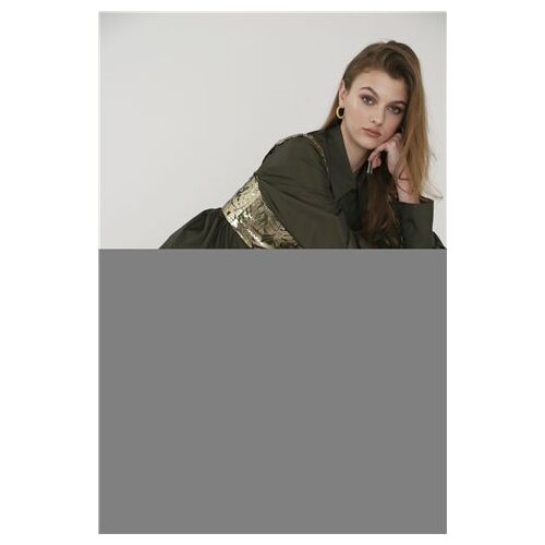 Mona ženska maslinasto zelena košulja širokih rukava 52150201-0 Slike