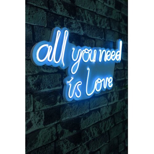 Wallity Dekorativna plastična LED rasveta All You Need is Love Blue Cene