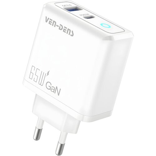 Type C + USB Brzi punjač Putni adapter - Bijela KP34855 Slike