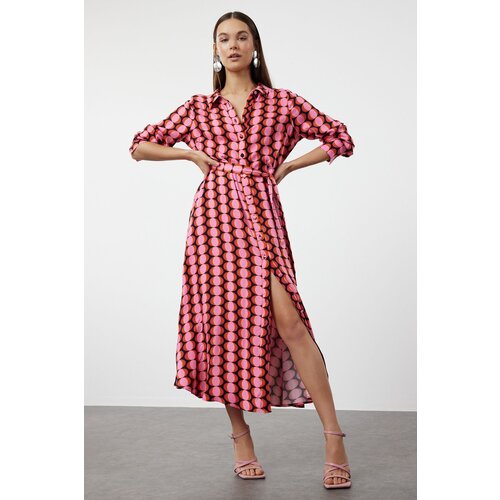 Trendyol Multicolored Retro Patterned Woven Shirt Dress Cijene