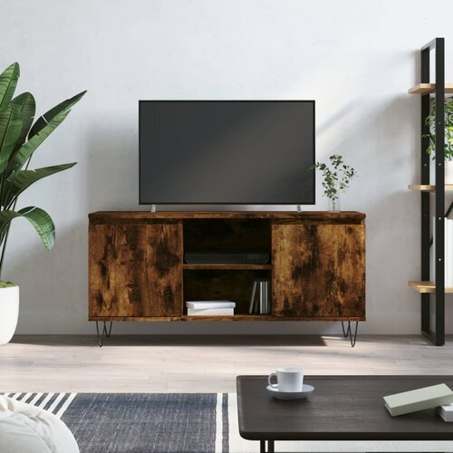 vidaXL TV ormarić boja dimljenog hrasta 104x35x50 cm konstruirano drvo Cijene
