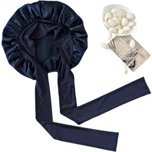 INF nočna kapa spalna kapa iz 100% murvine svile navyblue, (21297821) Cene