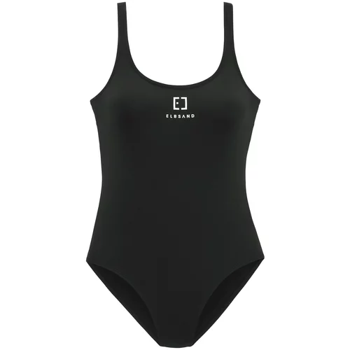 Elbsand Jednodijelni kupaći kostim crna / bijela